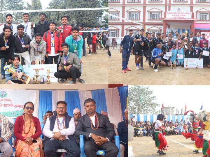 बाह्रदशी दोस्रो अध्यक्ष कप आमन्त्रित खुल्ला पुरुष भलिबल प्रतियोगिताको विजेता ट्रफी भद्रपुर नगरपालिकालाई